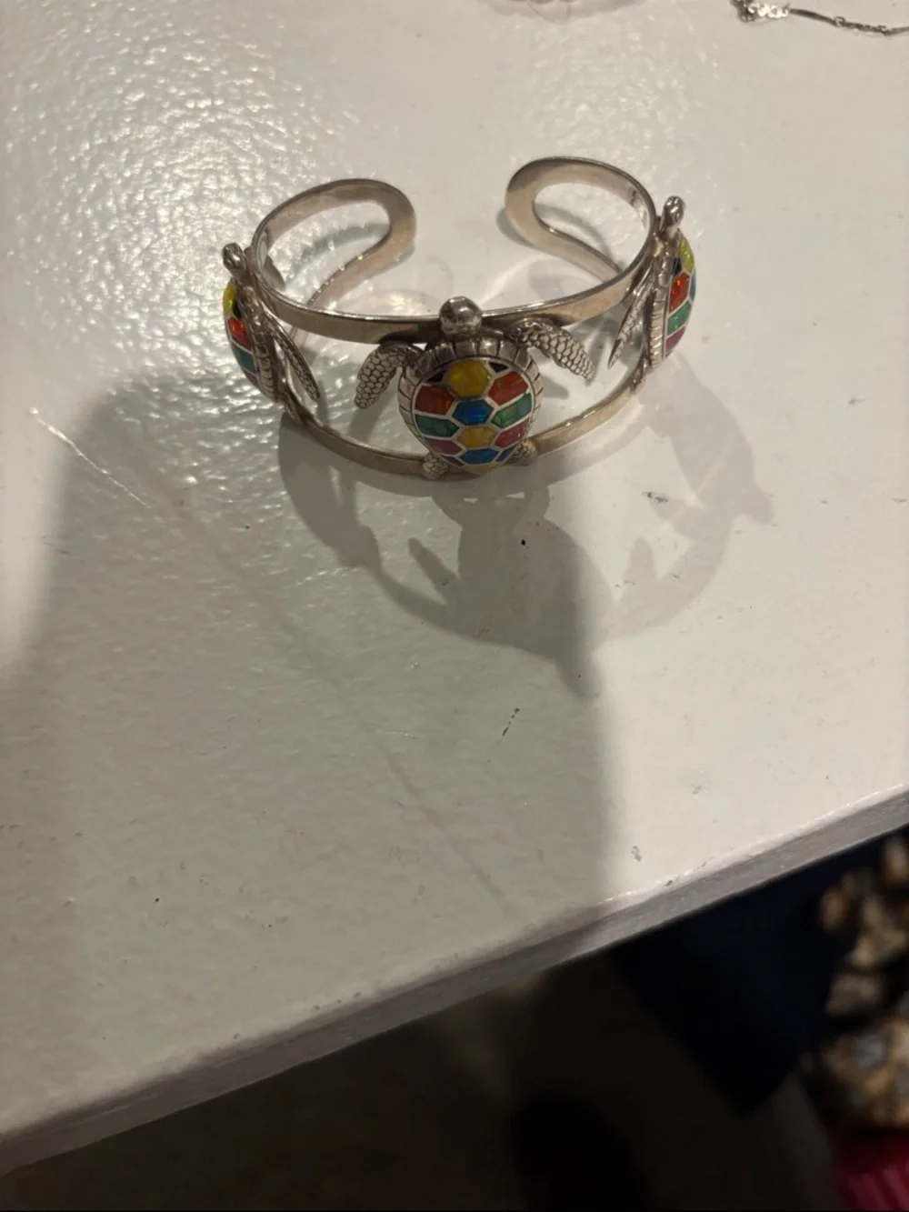 Handcrafted Multicolor Turtle Cuff Bracelet - Women Jewelry